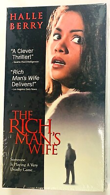 #ad Rich Mans Wife The VHS 1997 Starring Halle Berry Suspense Thriller NEW $8.95