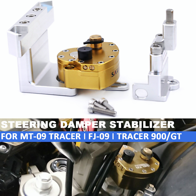 #ad Adjustable Steering Damper Stabilizer For YAMAHA MT 09 Tracer FJ09 Tracer 900 GT $207.39