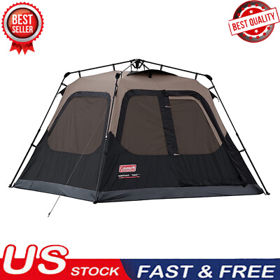 #ad 4 Person Cabin Tent with Instant Setup Camping Outdoor Shelters ‎3 Season New $180.03