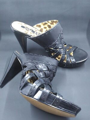 #ad Libby Edelman black woven leather heel BRAND NEW $12.99