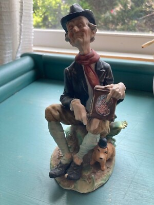 #ad Vintage Figurine Bruno 1042 Old Man with Organ Grinder and Dog $45.00