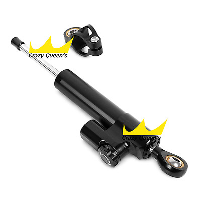 #ad Universal CNC Adjustable Steering Damper Stabilizer Motorcycle Parts Black US $37.91