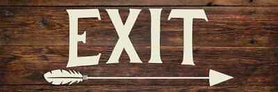 #ad Exit with Right Arrow Restaurant Bar Rustic Looking Wood Sign B3 06180028083 $29.95