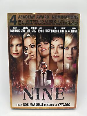 Nine DVD 2009 Daniel Day Lewis Penelope Cruz Judi Dench C $6.99