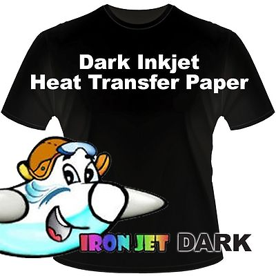 #ad InkJet Heat Transfer Paper Dark Fabrics B.L 8.5quot;x 11quot; 10 Sh FREE partchment US#1 $11.99