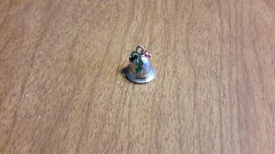 #ad VINTAGE CHRISTMAS BELL WITH HOLLY CHARM $17.99