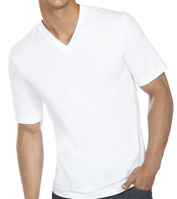 #ad New 3 6 Pack Mens 100% Cotton Tagless V Neck T Shirt Undershirt Tee White S XL $12.95