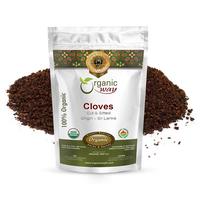 Organic Way Hand Selected Cloves Cut amp; Sifted Organic Kosher amp; USDA Certified $17.99
