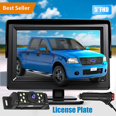 #ad Car Rear View Backup Camera Reverse 9 LED Parking Night Vision 5quot; Monitor LCD HD $43.99