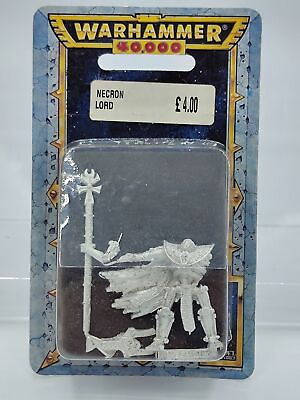 Warhammer 40k Necron Lord vintage metal miniature blister pack OOP GBP 69.99