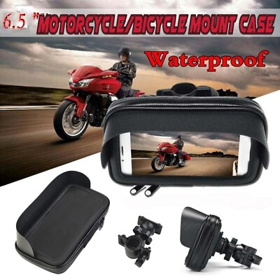 Motorcycle ATVs Handlebar Holder Mount Waterproof Bag Fit For Mobile Phone GPS $17.36