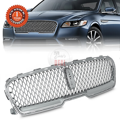 #ad For 2017 2020 Lincoln Continental Sedan Front Grille Chrome Without Camera Hole $125.99