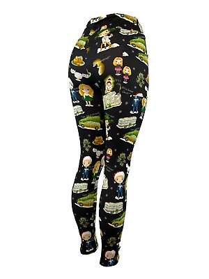 #ad Griswold Christmas Vacation Cousin Eddie Leggings Multiple Sizes Soft w POCKETS $19.97