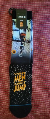 STANCE White Men Can#x27;t Jump Sid and Billy Crew Socks Size Large 9 13 Black $17.99