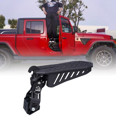 #ad Universal Foldable Roof Rack Foot Pedal Ladder Car Latch Door Step for Jeep SUV $29.99