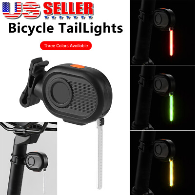 #ad LED Bicycle Bike Indicator Rear Tail Light Flowing Navigation Light USB Wireless $10.82