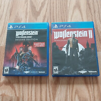 #ad #ad Wolfenstein II amp; Youngblood Sony PlayStation 4. BOXES ONLY. MINT CONDITION. $5.99