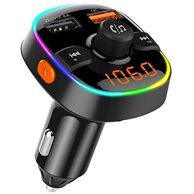 #ad Bluetooth 5.0 Car FM Transmitter for Car 12V 24V Noise Cancelling MP3 Player ... $27.26