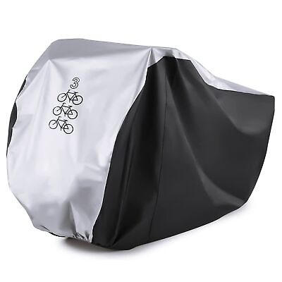 #ad Bicycle Cover for 3 Bikes Waterproof Outdoor Storage Cycle Protection UV Rain... $25.83
