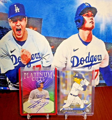 #ad Shohei Ohtani 2x Lot Topps NOW Dodgers Signed OS 21 Simpsons Style Platinum Cuts $9.99