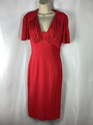 #ad #ad Karen Millen Red Structured Dress UK 10 GBP 90.00