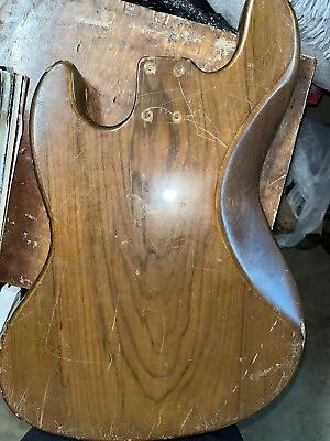 #ad Fender Style 1966 ? Natural Jazz Bass Walnut Body Handsome Electric Guitar Rare $595.00