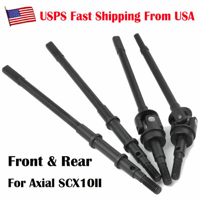 #ad Steel Front Rear Axle CVD Drive Shaft for Axial SCX10II 90046 1:10 RC Crawler US $17.23