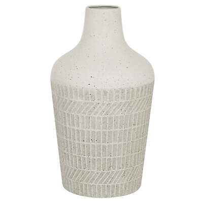 #ad #ad 13quot; Textured White Metal Vase $24.65