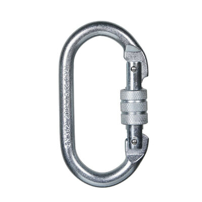 #ad 25KN O Shaped Screw Locking Carabiner Clip Hook for Mountaineering Rock Climbing $7.96