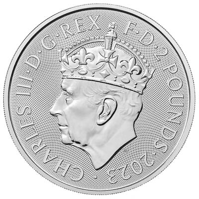 Great Britian 2023 £2 1 oz Silver King Charles III Coronation Royal Cypher BU $40.55