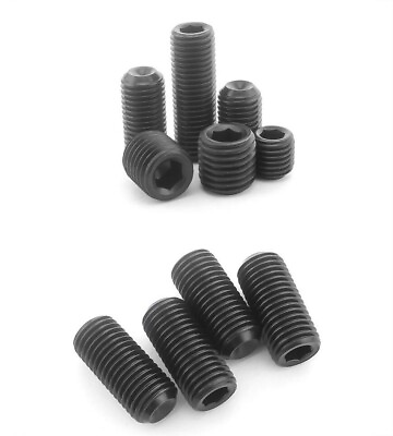 #ad M3 M4 M5 304 stainless steel set screw Black inner hexagon concave end screw $1.96