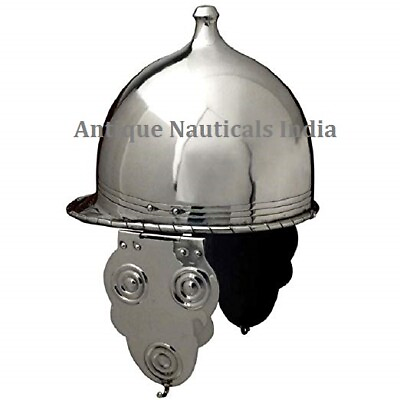 #ad Medieval Roman Celtic Montefortino Helmet Silver Halloween larp reenactment $125.49