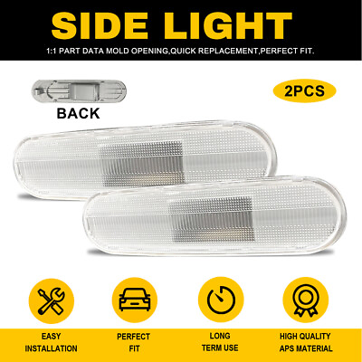 #ad For 2002 2005 Honda Civic Set of 2 Clear Side Marker Light Housing Front amp; Rear $17.99