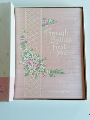#ad Vtg Dr Dafoe Through Baby#x27;s First Years Album Nursery Book Infant Memory 1940s $49.99
