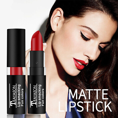 #ad Matte Lip Gloss Nude Lipstick Lip Makeup Waterproof Long Lasting Black Green $2.07