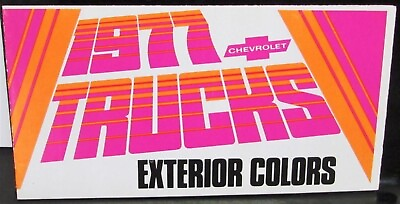 #ad 1977 Chevrolet Paint Chips Trucks Pickup Luv Van Blazer Suburban Sales Folder $13.66