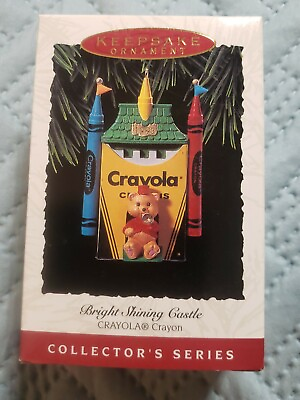 #ad Vintage 1993 Hallmark Bright Shining Castle Crayola Crayon Ornament Christmas $12.43