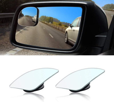 Car Blind Spot Mirror Fan Shaped HD Glass Frameless Stick on Silver2 $9.95