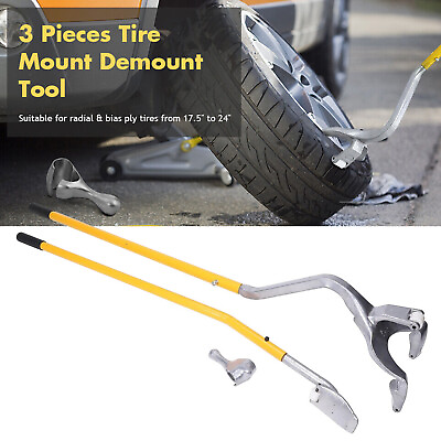 #ad 3Pcs Tire Changer Tire Mount Demount Tool tools tubeless truck 17.5quot; to 24quot; Inch $94.99