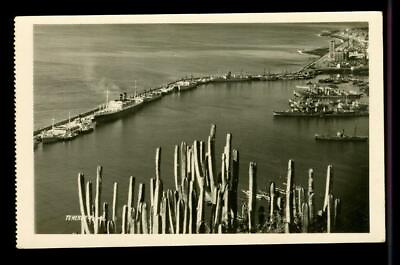#ad Vintage RPPC Postcard Souvenir Tenerife Puerto De La Cruz Spain Birds Eye View $21.14