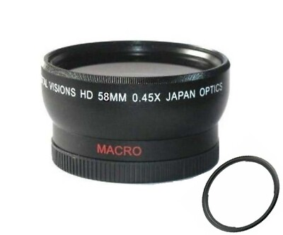 #ad 58mm Digital Vision Wide Angle Lens for Canon PowerShot SX70 SX60 HS $29.99