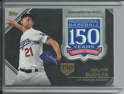 #ad Walker Buehler 2019 Topps Baseball Commemorative Patch Card 150 No. AMP WB $9.99