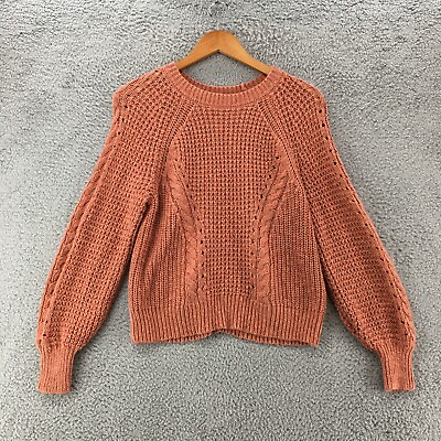 American Eagle Outfitters Pullover Sweater Womens XS Orange Long Sleeve Casual $17.99