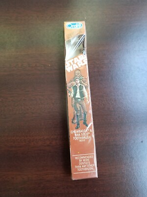 SEALED 1983 HAN SOLO CHEWBACCA STAR WARS RETURN OF THE JEDI ORAL B TOOTHBRUSH $21.99