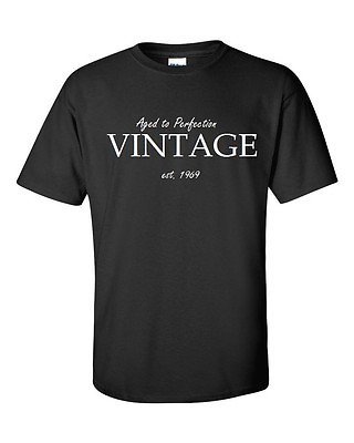 #ad Aged Perfection Vintage EST 1969 Cotton T shirt Funny Birthday Gift Shirt S 5XL $17.99