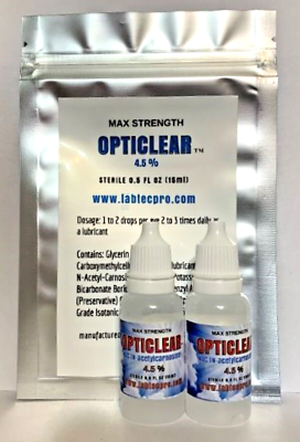 #ad Cataract Eye Drops with 4.5% NAC N Acetylcarnosine 15ml Vial 2 pack $24.99