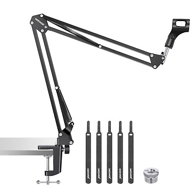 #ad Neewer Microphone Suspension Boom Scissor Arm Stand with Shock Mount Holder $15.39