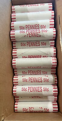 #ad Lot Of 10 Sealed Penny Rolls Unsearched⭐Find Wheat amp; Copper Coin Free Shipping $24.99