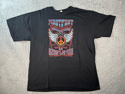 #ad Westfest T Shirt Mens XL Black Short Sleeve 40th Anniversary of Woodstock Peace $6.99