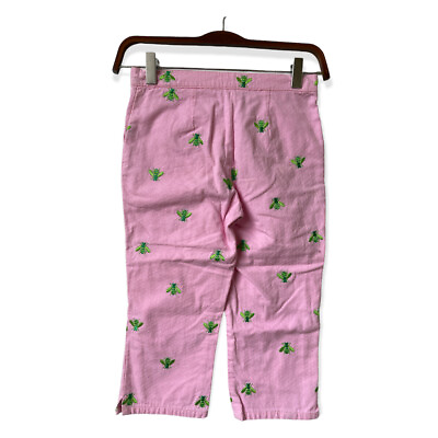 lilly pulitzer kids Girls bee honeycomb Pink Green crop pants size 8 $20.00